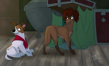 Картинка рисованное животные +собаки взгляд фон собаки