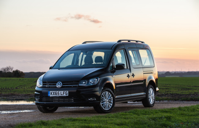 Обои картинки фото автомобили, volkswagen, 2015г, uk-spec, maxi, life, caddy