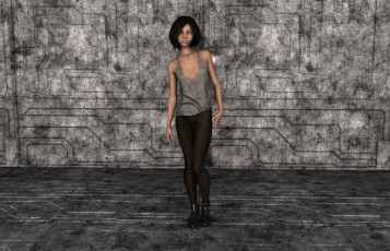 Картинка 3д+графика люди+ people фон взгляд девушка