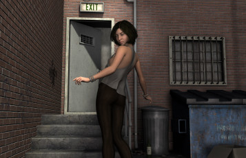 Картинка 3д+графика люди+ people фон взгляд девушка