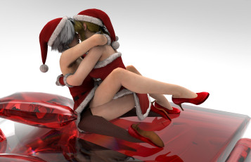 обоя 3д графика, праздники , holidays, девушки, взгляд, фон