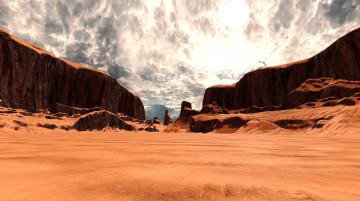 Картинка 3д+графика природа+ nature облака горы