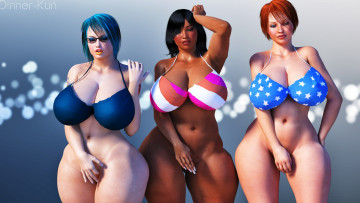 Картинка 3д+графика люди+ people фон взгляд девушки