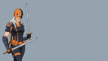 Картинка рисованное комиксы девушка взгляд фон оружие