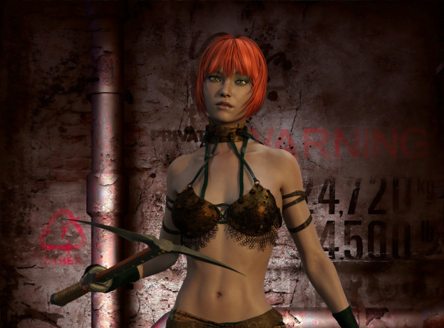 Обои картинки фото 3д графика, фантазия , fantasy, девушка, взгляд, фон