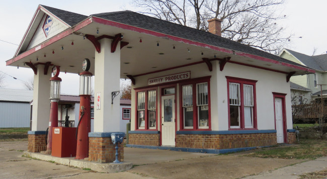 Обои картинки фото города, - здания,  дома, заправка