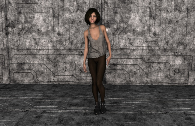 Обои картинки фото 3д графика, люди , people, фон, взгляд, девушка