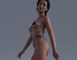 Картинка 3д+графика люди+ people фон взгляд девушка