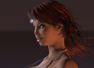 Картинка 3д+графика портрет+ portraits фон взгляд девушка