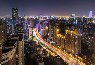 Картинка shanghai+yan+an+street города шанхай+ китай простор