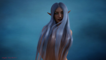 Картинка 3д+графика эльфы+ elves взгляд фон эльфийка