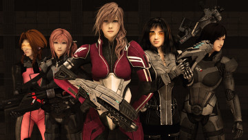 Картинка 3д+графика фантазия+ fantasy оружие взгляд фон девушки