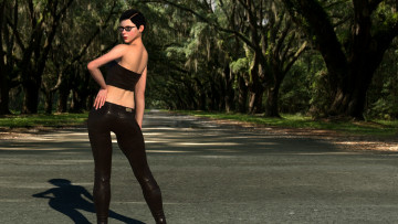 Картинка 3д+графика люди+ people фон взгляд девушка