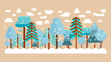 Картинка векторная+графика природа+ nature облака лес