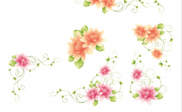 Картинка векторная+графика цветы+ flowers фон цветы