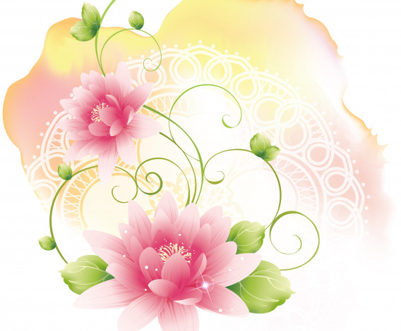 Обои картинки фото векторная графика, цветы , flowers, цветы, фон