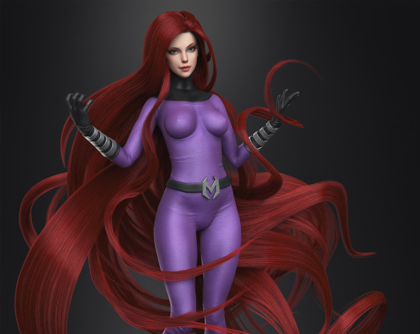 Обои картинки фото 3д графика, фантазия , fantasy, девушка, взгляд, фон