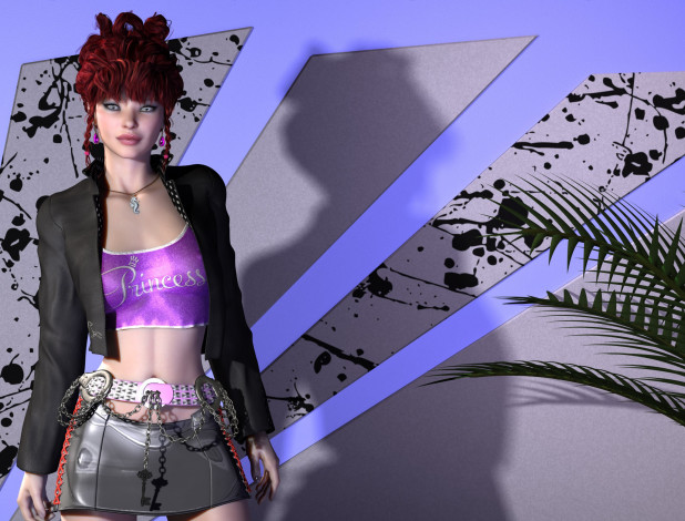 Обои картинки фото 3д графика, люди , people, фон, взгляд, девушка