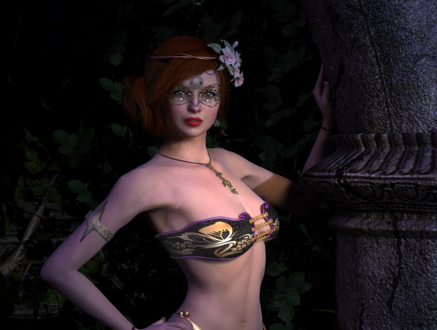 Обои картинки фото 3д графика, люди , people, фон, девушка, взгляд