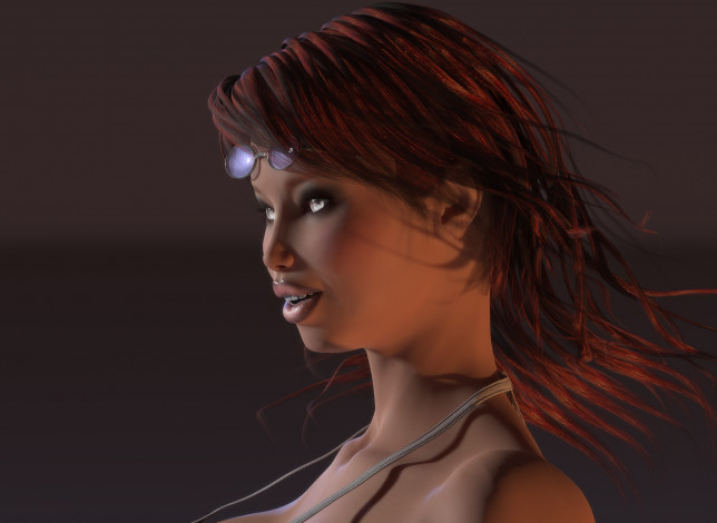 Обои картинки фото 3д графика, портрет , portraits, фон, взгляд, девушка