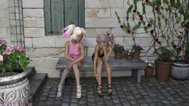 Обои картинки фото 3д графика, эльфы , elves, эльфийки, фон, взгляд