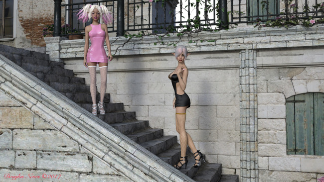 Обои картинки фото 3д графика, эльфы , elves, фон, взгляд, эльфийки