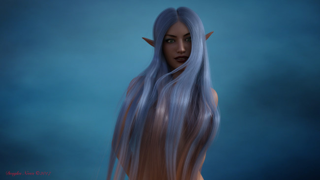 Обои картинки фото 3д графика, эльфы , elves, взгляд, фон, эльфийка