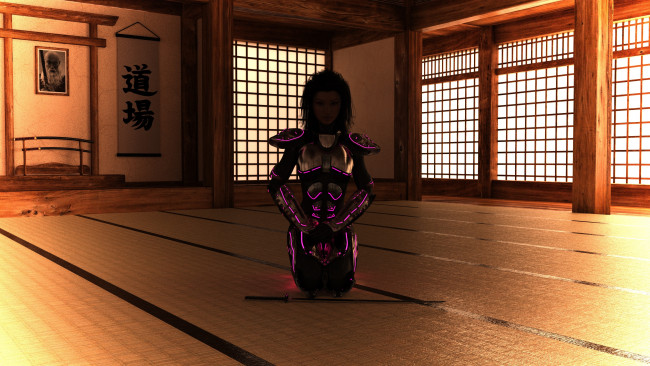 Обои картинки фото 3д графика, фантазия , fantasy, фон, взгляд, девушка