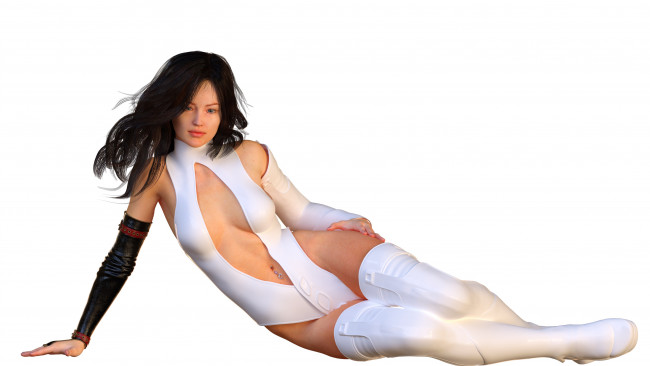 Обои картинки фото 3д графика, люди , people, девушка, фон, взгляд