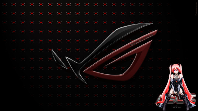 Обои картинки фото компьютеры, asus, девушка, взгляд, фон, логотип