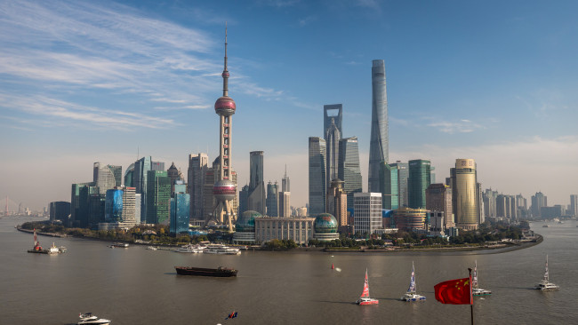 Обои картинки фото pudong, города, - панорамы, небоскребы, панорама