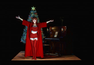 Картинка 3д+графика праздники+ holidays фон взгляд девушка снегурочка