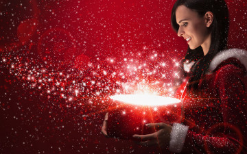 Картинка девушки -unsort+ снегурочки снегурочка фон взгляд девушка