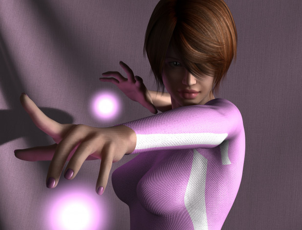 Обои картинки фото 3д графика, фантазия , fantasy, девушка, взгляд, фон