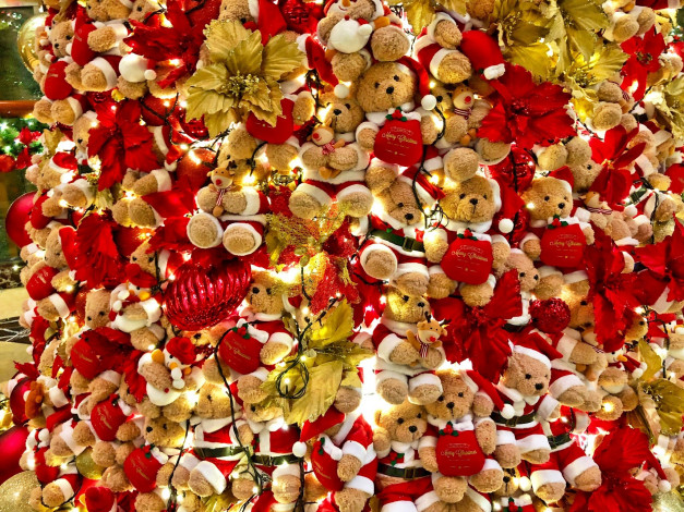 Обои картинки фото праздничные, мягкие игрушки, мишки