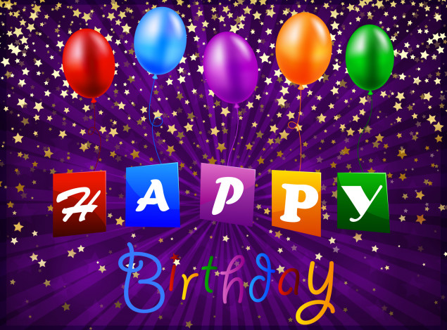 Обои картинки фото праздничные, день рождения, фон, шары