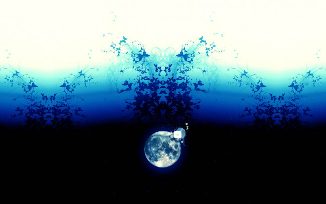 Обои картинки фото 3д графика, атмосфера, настроение , atmosphere ,  mood , планета, бабочки