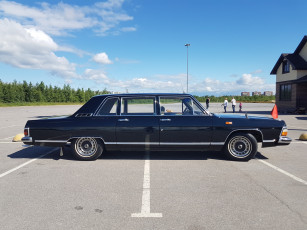 Картинка газ-+14+чайка автомобили газ газ- 14 чайка автомобиль чёрный ретро