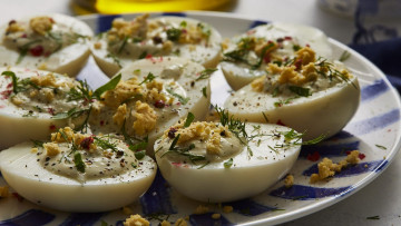Картинка еда яичные+блюда фаршированные яйца закуска