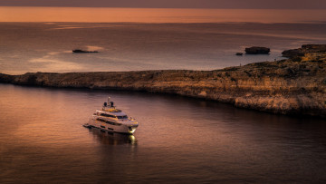 Картинка корабли яхты побережье яхта вечер