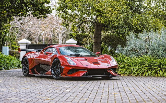 Обои картинки фото автомобили, brabham, bt62, 2021, красный, спортивное, купе