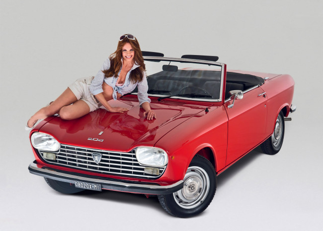 Обои картинки фото автомобили, -авто с девушками, peugeot