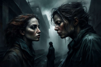 Картинка рисованное люди нейросети графика нейроарт ai art нейронные сети рисунки нейро искусство