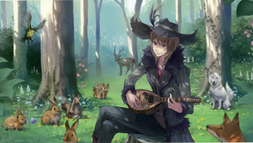 Картинка аниме животные +существа by mel kishida