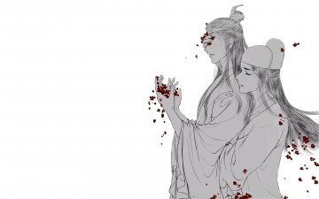 Картинка аниме mo+dao+zu+shi цзинь гуанъяо лань сичэнь лепестки