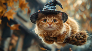 Картинка праздничные хэллоуин кот кошка