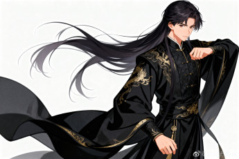 Картинка аниме unknown +другое+ парень наряд рукава волосы