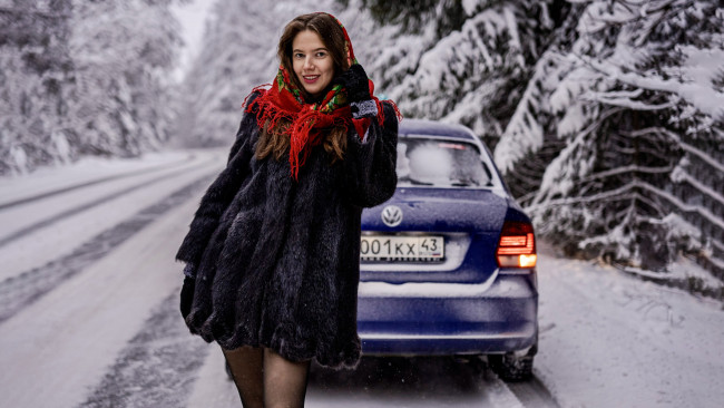 Обои картинки фото автомобили, -авто с девушками, volkswagen