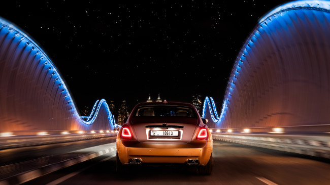 Обои картинки фото автомобили, rolls-royce, ночь