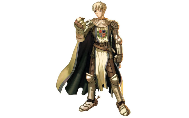 Обои картинки фото видео игры, ragnarok online, парень, рыцарь, плащ, латы, броня